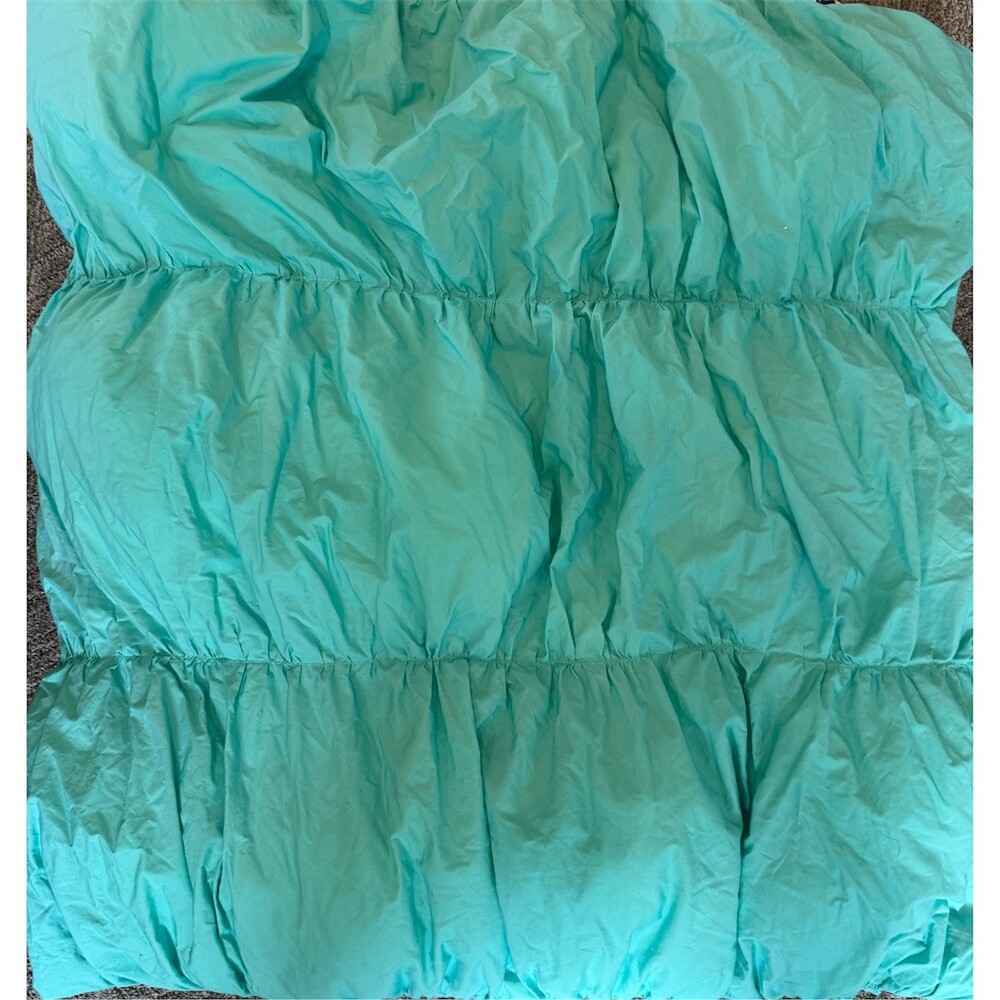 PBteen Pottery Barn Teen Sleeping Bag Teal Aqua Purple Floral Zip 32x75 - Picture 10 of 13
